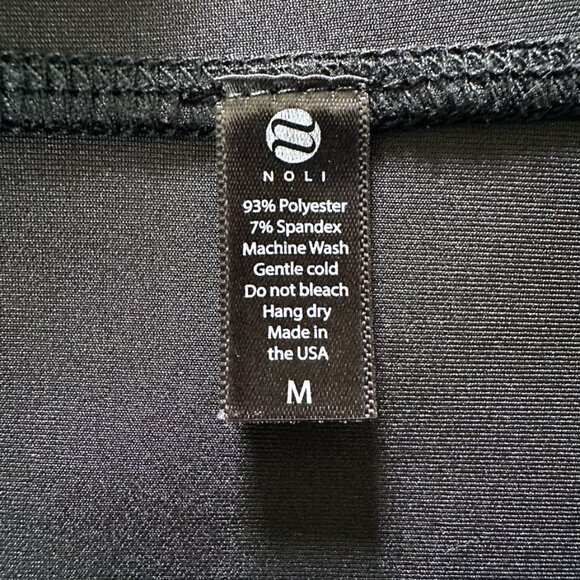Noli Yoga Cora Scuba Jacket Sz M Black Mesh Sleeve Athleisure Sporty Goth Moto - Picture 6 of 6